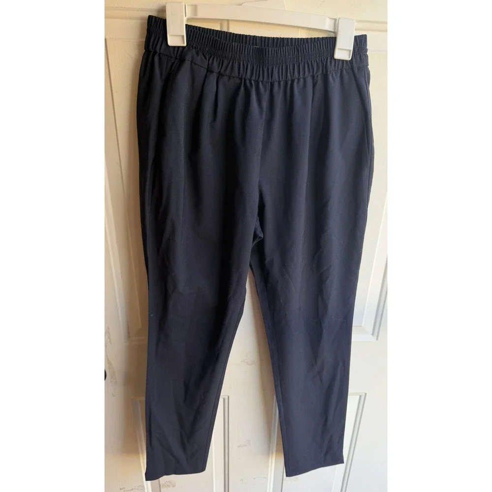 J. Crew Women's Harlow High Rise Tapered Wool Blend Pull‎ On Drapey Pants Sz 8